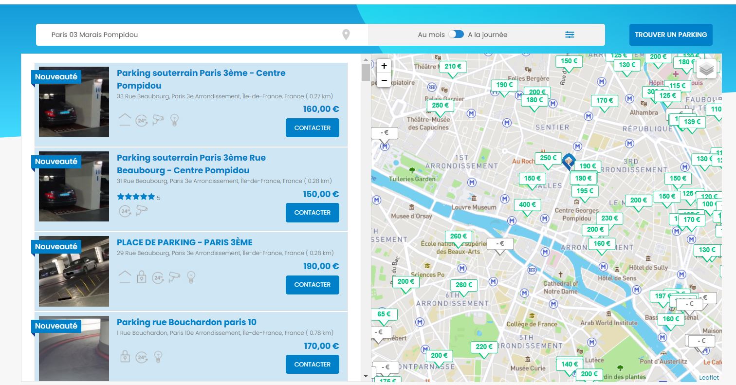 [Prendsmaplace] : Parking pas cher à Paris 04 - proche Centre Pompidou
