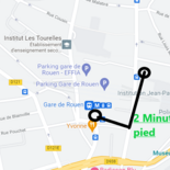 Place à 200 m de la gare